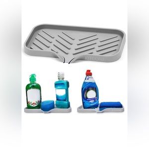 New! Unused! Silicone Sponge Holder for Kitchen Sink, 45 Degree Groove Drains Si